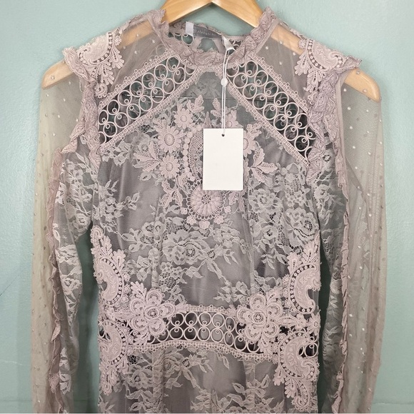 Zimmermann Stranded Lace Dress Floral Sz 4 - Picture 3 of 10